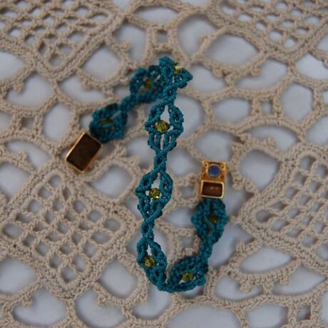 bracelet fantaisie bleu canard
